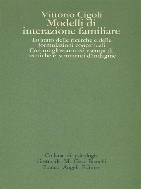 Modelli di interazione familiare - Vittorio Cigoli - copertina