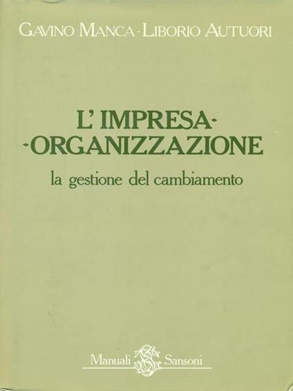 L' impresa-organizzazione - Gavino Manca - copertina