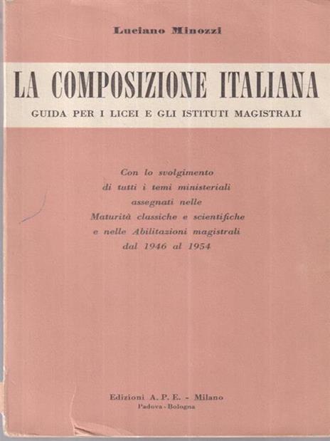 La composizione italiana. Dal 1946 al 1954 - Luciano Minozzi - copertina