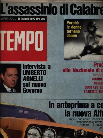 Tempo n. 21/28 maggio 1972 -   - copertina