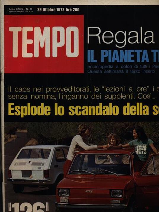 Tempo n. 43/20 ottobre 1972 -   - copertina