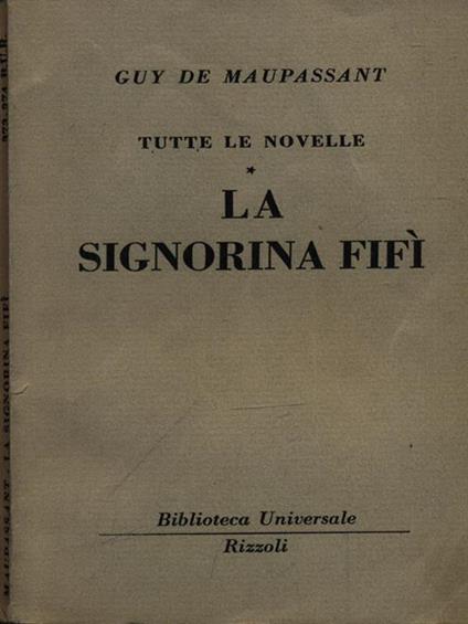 La signorina Fifì - Guy de Maupassant - copertina