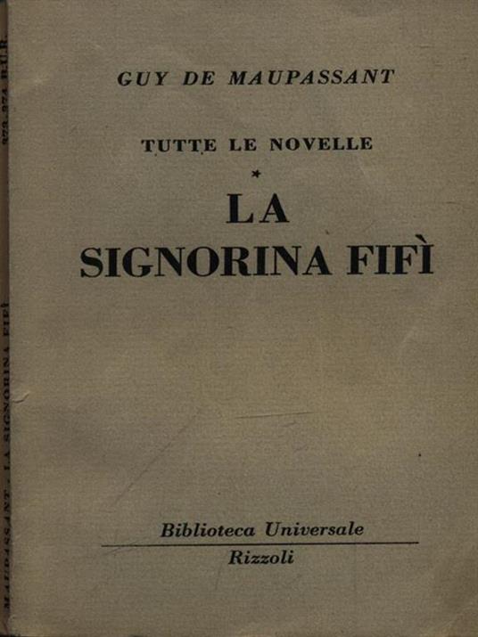 La signorina Fifì - Guy de Maupassant - copertina
