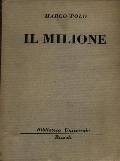 Il milione - Marco Polo - copertina