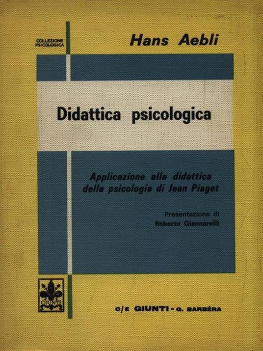 Didattica psicologica - Hans Aebli - copertina