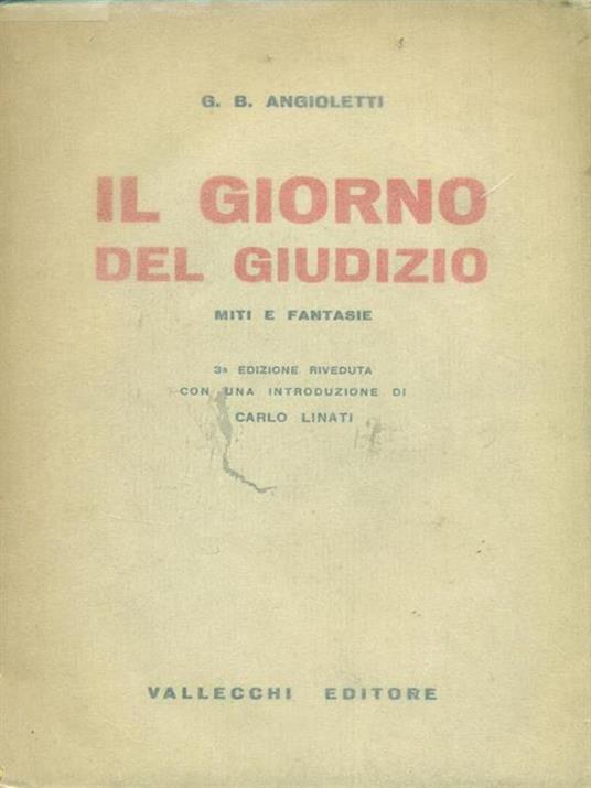 Il giorno del giudizio - G. Battista Angioletti - copertina