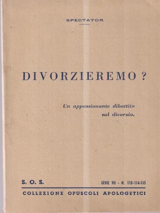 Divorzieremo? -   - copertina