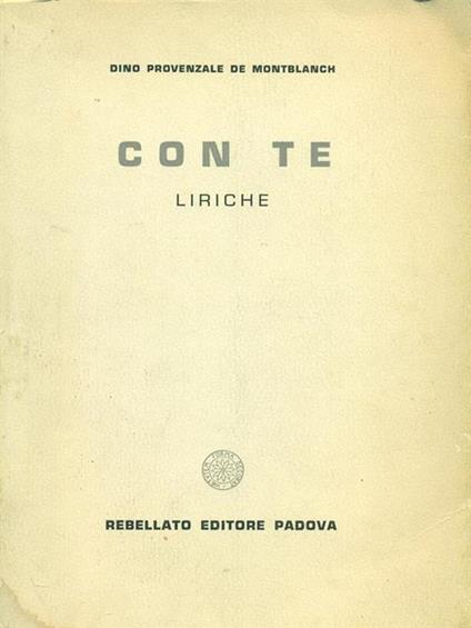 Con te - Dino Provenzale de Montblanch - copertina
