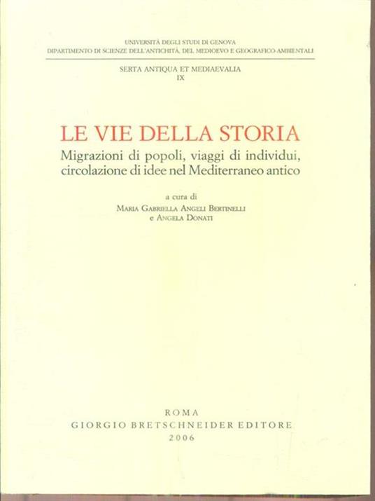 Le vie della storia - Maria Gabriella Angeli Bertinelli - copertina