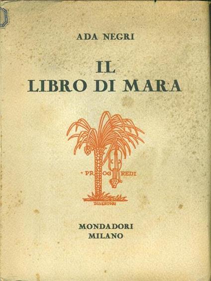 Il  libro di Mara - Ada Negri - copertina