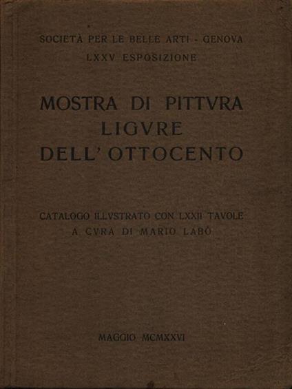 Mostra di pittura ligure dell'Ottocento - Mario Labò - copertina