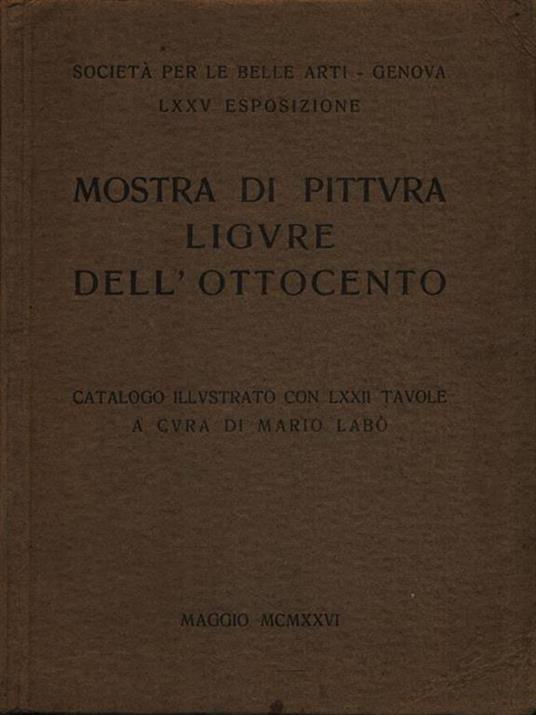 Mostra di pittura ligure dell'Ottocento - Mario Labò - copertina