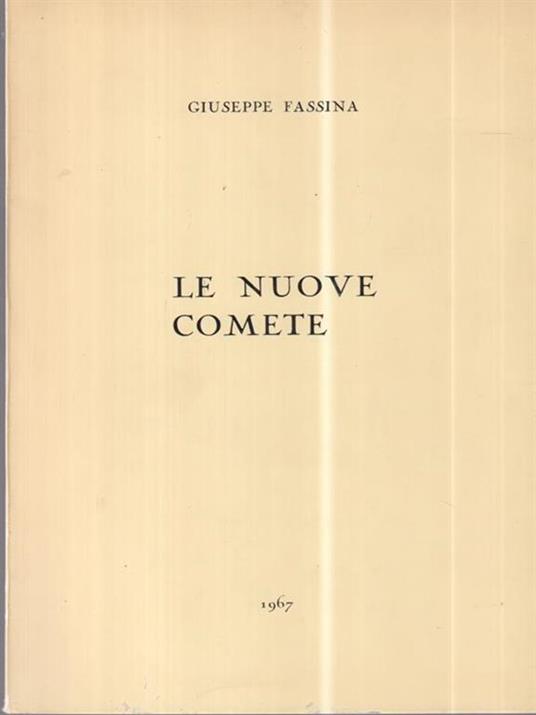 Le nuove comete - Giuseppe Fassina - copertina