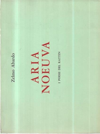 Aria noeuva - Zelmo Abardo - copertina