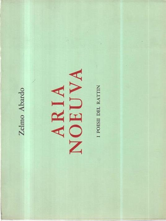 Aria noeuva - Zelmo Abardo - copertina