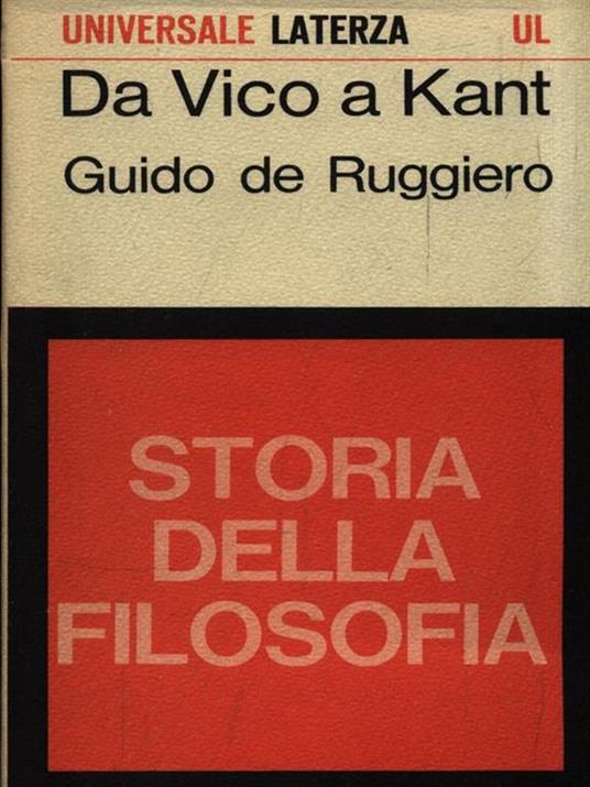Da Vico a Kant - Guido De Ruggiero - copertina