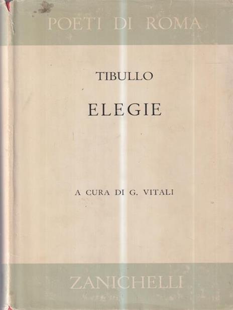 Elegie - Albio Tibullo - copertina