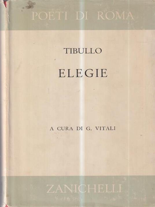 Elegie - Albio Tibullo - copertina