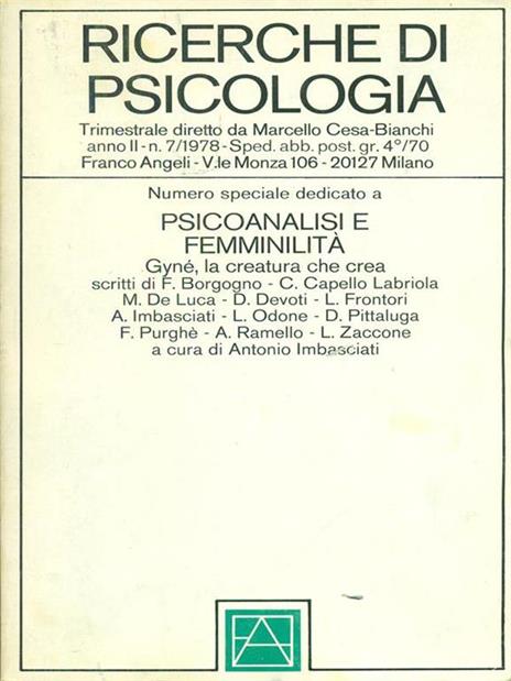 Ricerche di psicologia n. 7, 1978 -   - 2