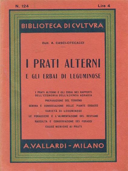 I  prati alterni - A. Casci-Ceccacci - copertina
