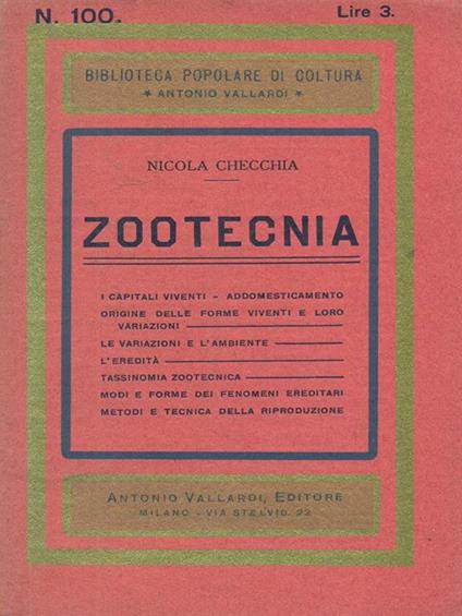 Zootecnia - Nicola Checchia - copertina
