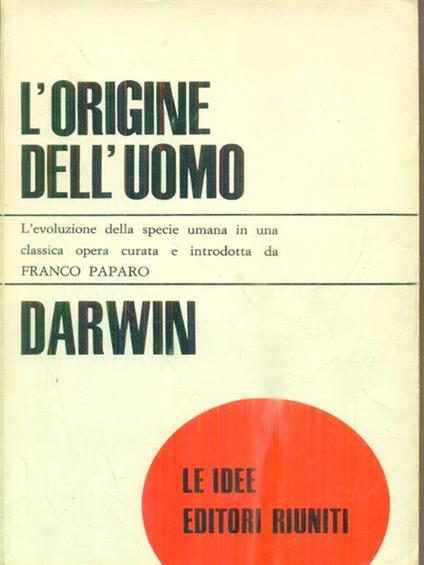 L' origine dell'uomo - Charles Darwin - copertina