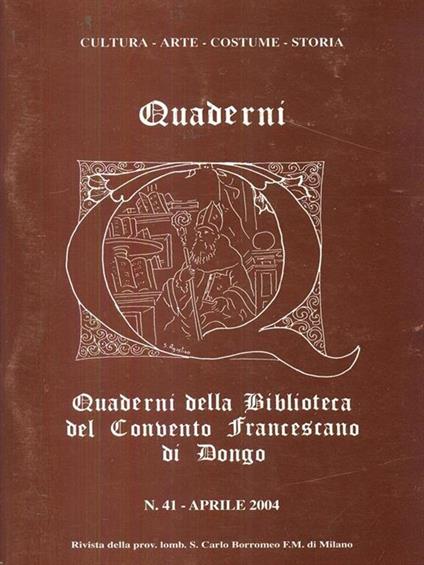 Quaderni n. 41. Aprile 2004 - copertina