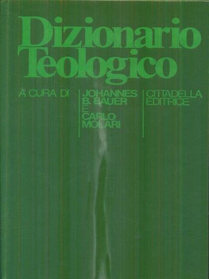 Dizionario teologico - copertina