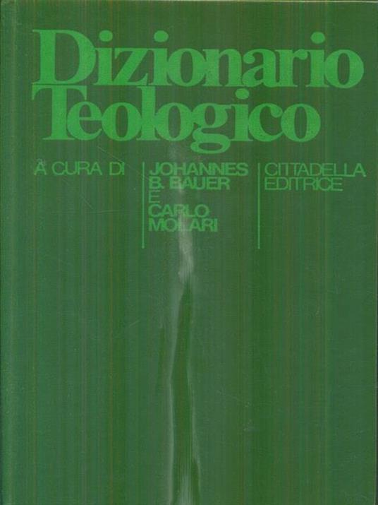 Dizionario teologico - copertina