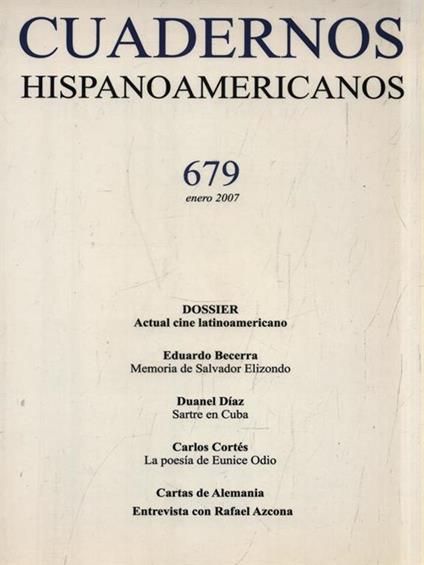 Cuadernos Hispanoamericanos 679 Enero 2007 - copertina