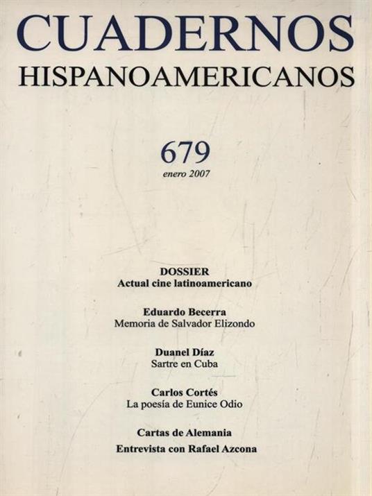Cuadernos Hispanoamericanos 679 Enero 2007 - copertina