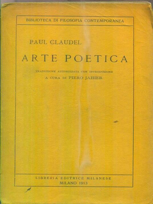 Arte Poetica - Paul Claudel - copertina