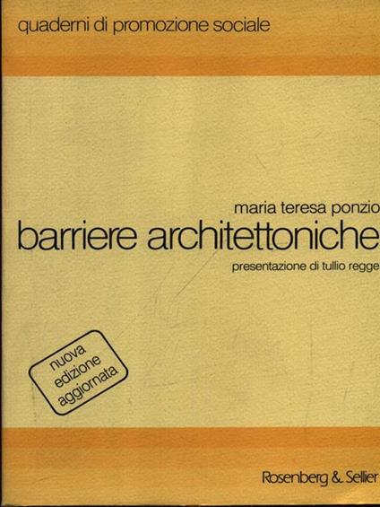 Barriere architettoniche - M. Teresa Ponzio - copertina