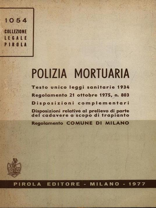 Polizia mortuaria -   - copertina