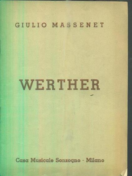 Werther  - Giulio Massenet - copertina