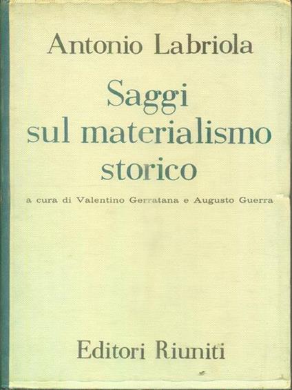 Saggi sul materialismo storico - Antonio Labriola - copertina