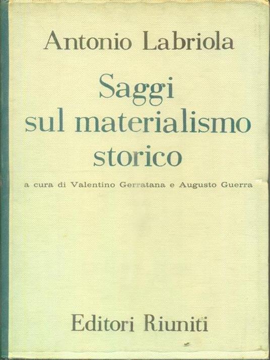 Saggi sul materialismo storico - Antonio Labriola - copertina