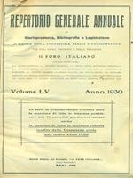 Il foro italiano repertorio 1930 vol. LV