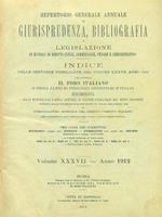 Il foro italiano repertorio 1912 vol. XXXVII