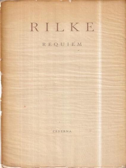 Requiem - Rainer M. Rilke - copertina