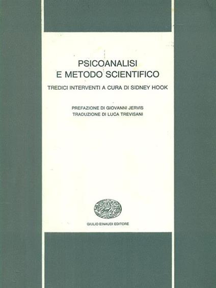 Psicoanalisi e metodo scientifico - Sidney Hook - copertina