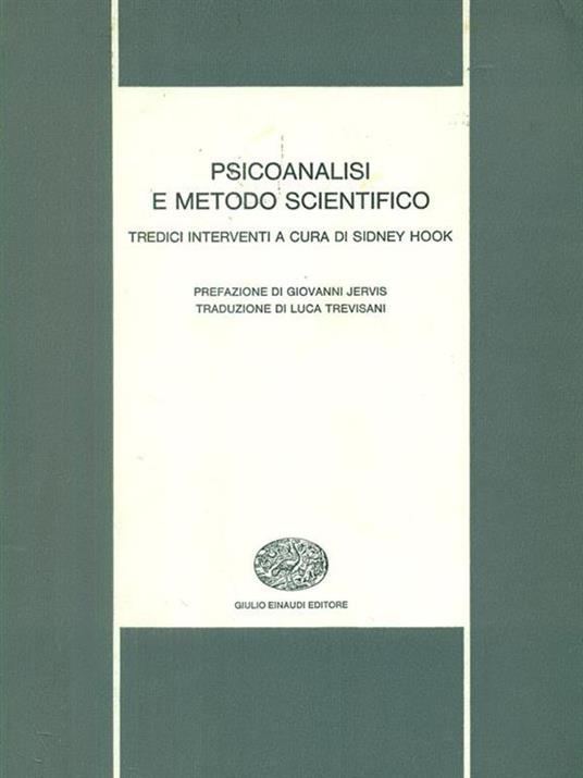 Psicoanalisi e metodo scientifico - Sidney Hook - copertina