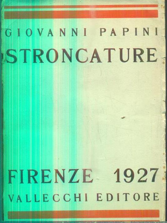Stroncature - Giovanni Papini - copertina