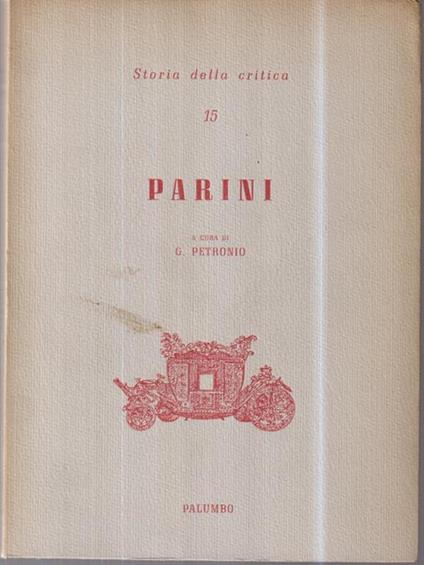 Parini - Giuseppe Petronio - copertina