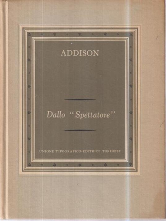 Dallo ''spettatorè' - Addison - copertina