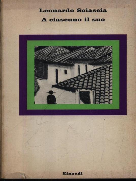 A ciascuno il suo - Leonardo Sciascia - copertina