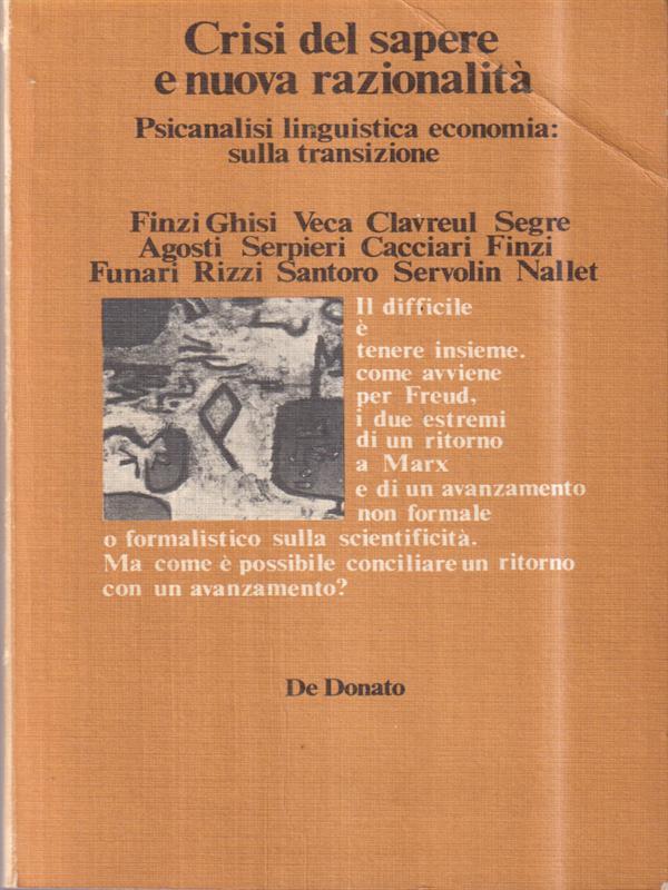Crisi del sapere e nuova razionalità
