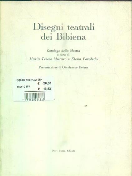 Disegni teatrali dei Bibiena - copertina