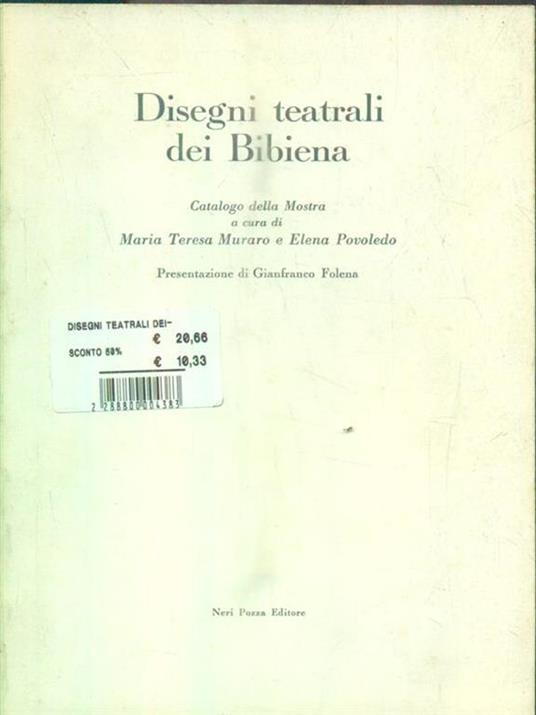 Disegni teatrali dei Bibiena - copertina