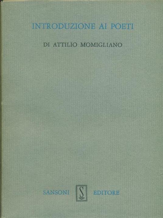 Introduzione ai poeti - Attilio Momigliano - copertina